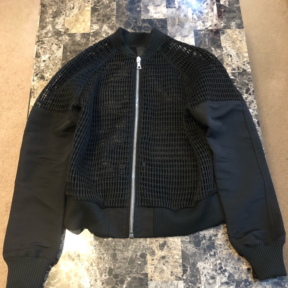 Vera Wang Netted Bomber Jacket